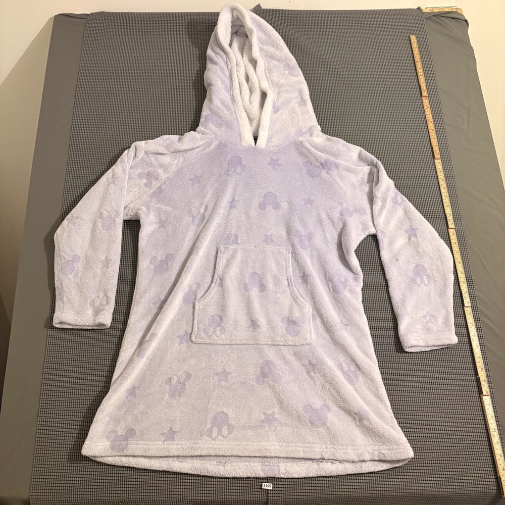 Disney Mickey Mouse Purple Faux Fur Fleece Hoodie XXL Women